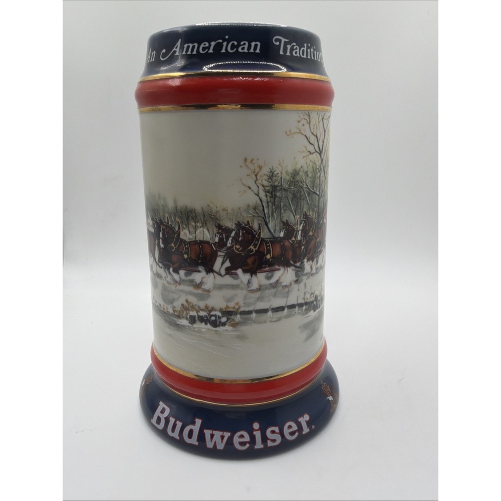 1990 Budweiser Collector Stein An‎ American Tradition Clydesdales Ceramarte